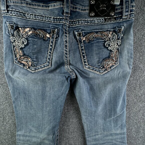 Miss Me Signature Boot Embellished Jeans Size 30x34 JP5853B2 Urban Cotton Blend - Picture 14 of 16